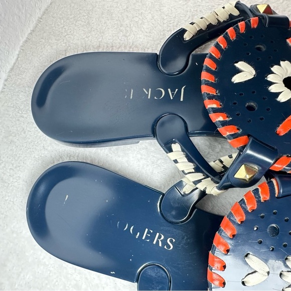 Jack Rogers Georgica Jelly Flip-Flop Thong Sandals - Picture 6 of 11